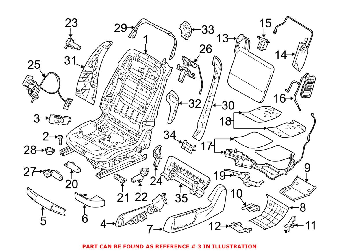 BMW Power Seat Switch = Front Driver Side 61319315937